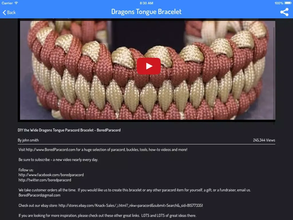 Paracord Styling Guide - Complete Video Guide iPad  Ekran Görüntüleri