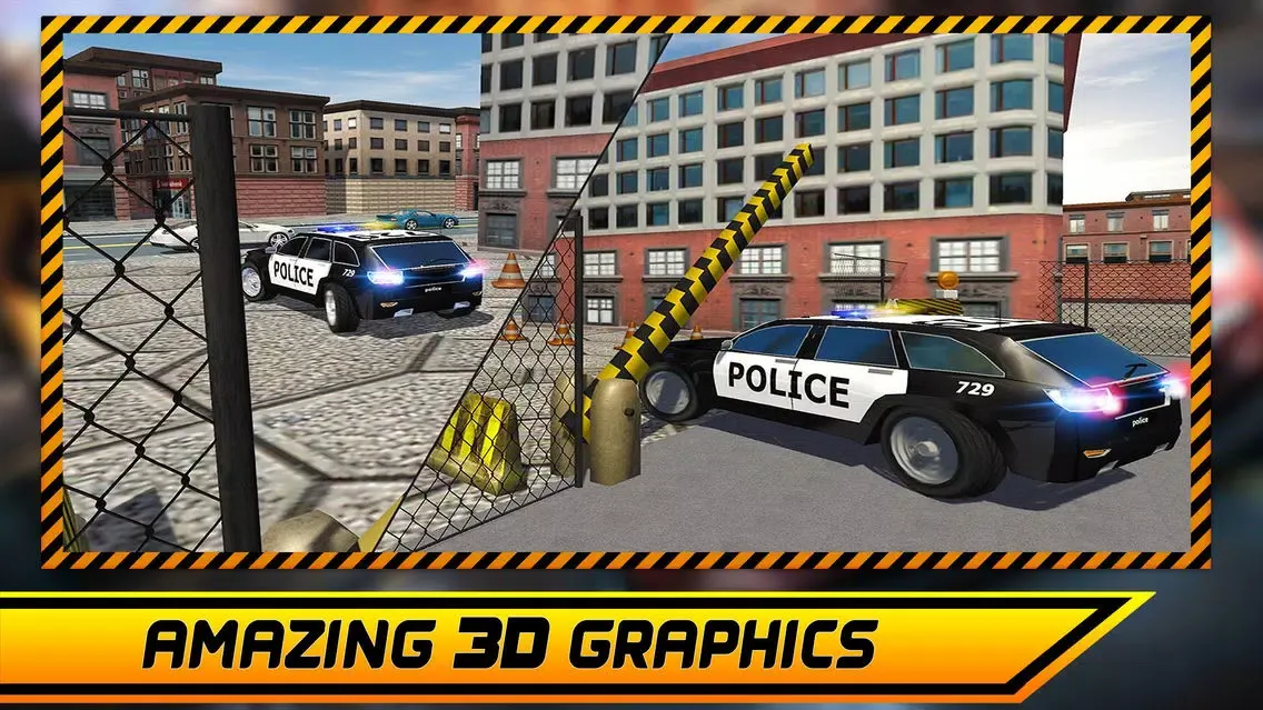 Real Police Car Parking Simulator 3D Game Screenshots
