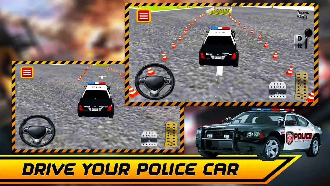 Real Police Car Parking Simulator 3D Game Screenshots