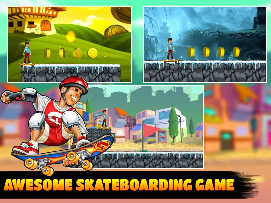 Tangkapan layar Epic Skater Man Game iPad 