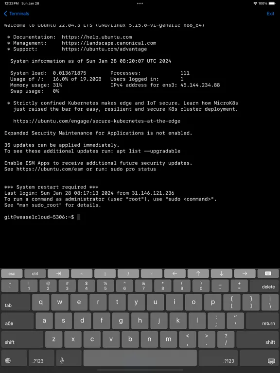 Terminal# iPad  স্ক্রিনশট