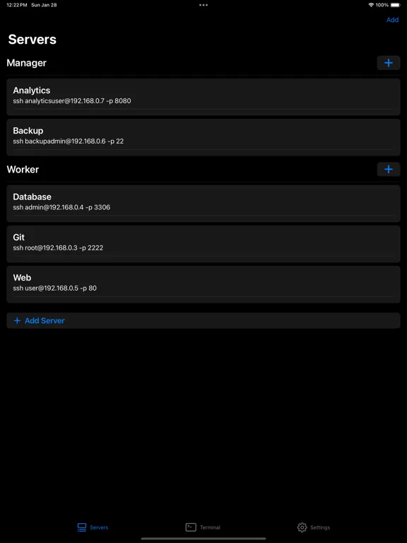 Terminal# iPad  স্ক্রিনশট