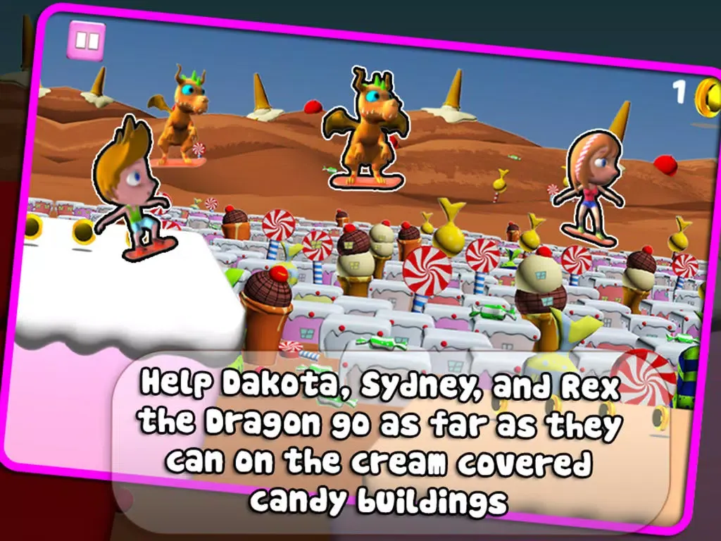 Capturas de tela do Candy City Sky Surfers - Skateboard/hoverboard-surfing run game for boys and girls: Crush your competition! iPad 