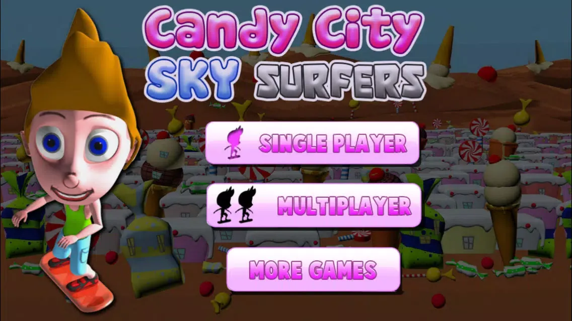 Capturas de tela do Candy City Sky Surfers - Skateboard/hoverboard-surfing run game for boys and girls: Crush your competition!