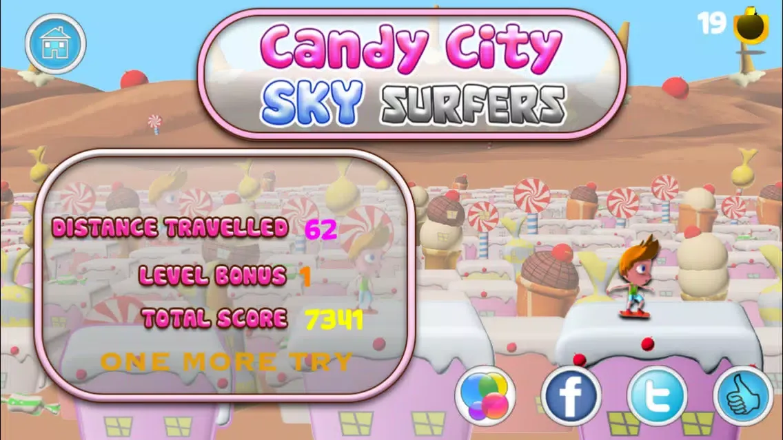 Capturas de tela do Candy City Sky Surfers - Skateboard/hoverboard-surfing run game for boys and girls: Crush your competition!