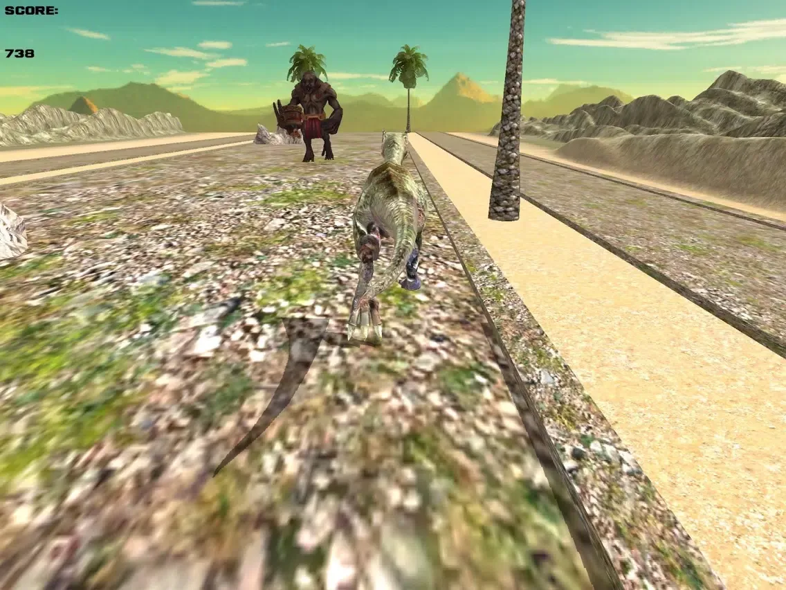 Zrzuty ekranu Dinosaur Run 3D - A Jurassic Dino Race Adventure Free Games iPad 