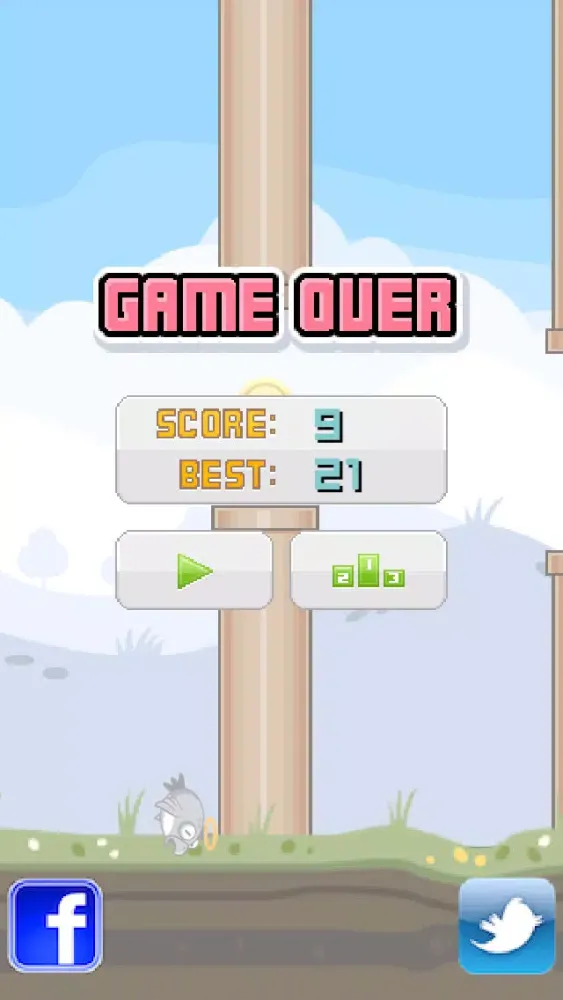 تصاویر Flappy Blue Bird Original- A clumsy Bird's impossible journey