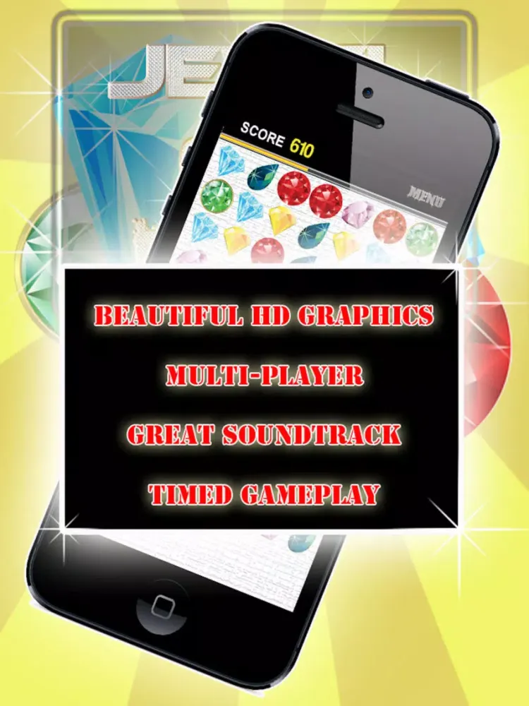 Jewel Blitz Frenzy - match three to crush the gems iPad 應用截圖