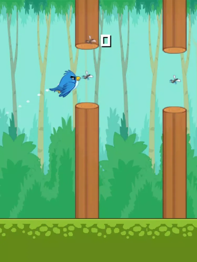 Tiny Flappy Hungry Bird - A clumsy little bird's endless search for food iPad 应用截图