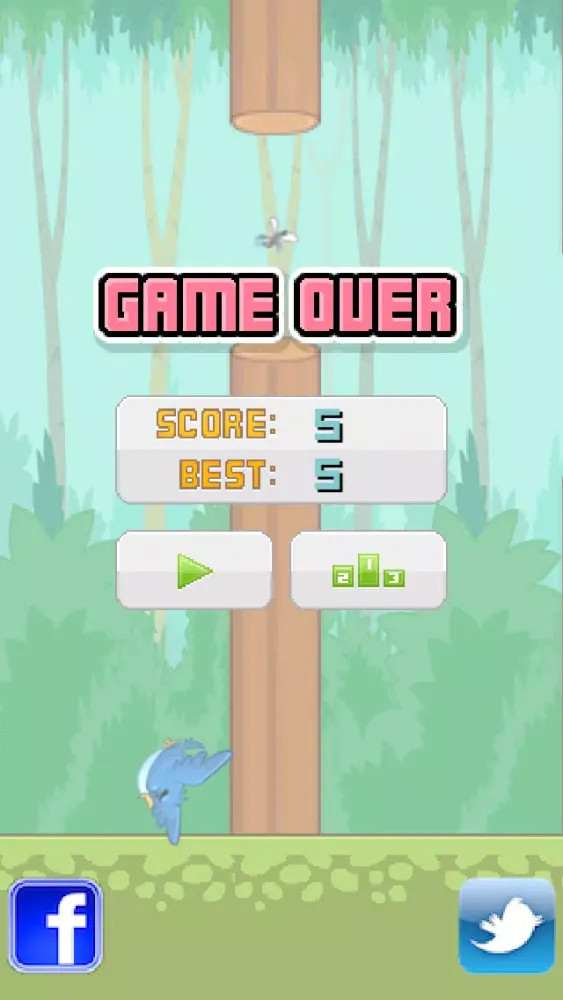 Tiny Flappy Hungry Bird - A clumsy little bird's endless search for food应用截图