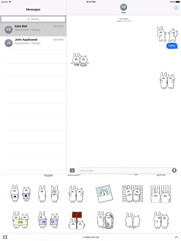 A rabbit and cat iPad  Screenshots