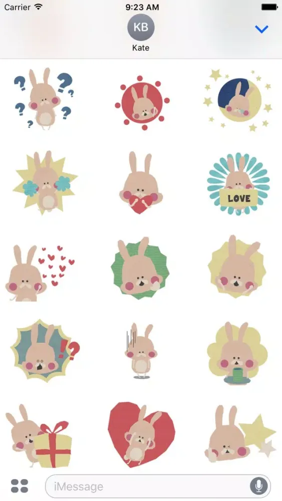 Cute Paper Cutout Rabbit Ekran Görüntüleri