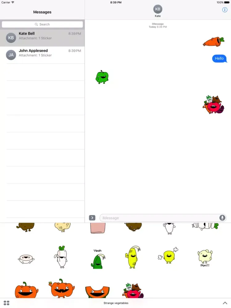 Tangkapan layar Strange vegetables iPad 
