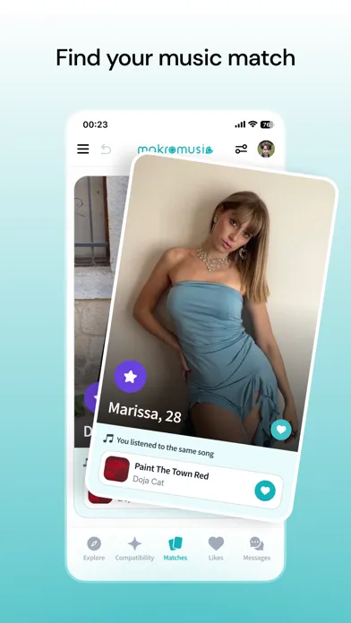 Ảnh chụp màn hình của makromusic: Dating for Spotify