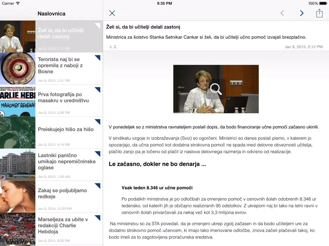 Zurnal24 iPad  Ekran Görüntüleri