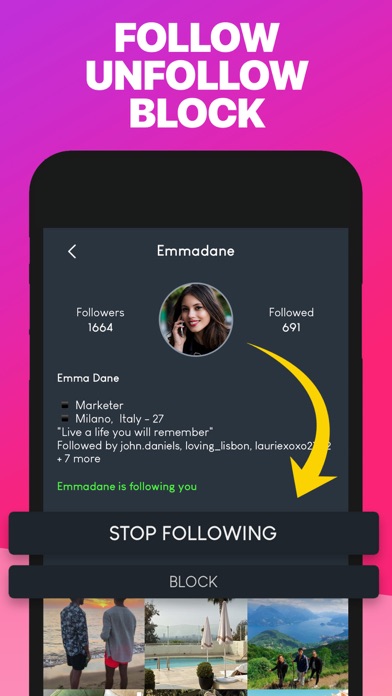 Tangkapan layar IG Analyzer Profile Tracker