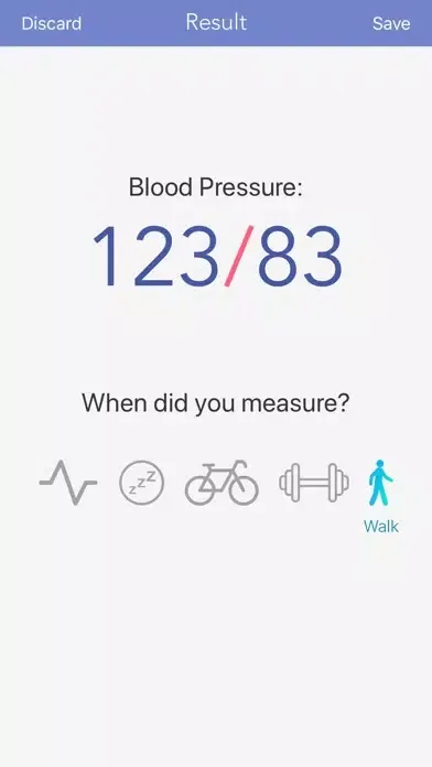 Tangkapan layar BP Blood pressure monitor app