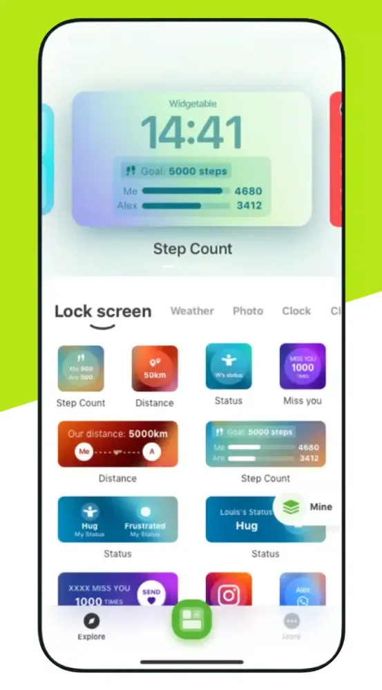 Lock Screen- Widgetable Screenshots