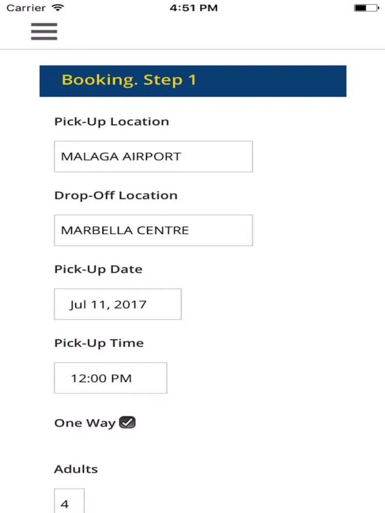 Скриншоты Malaga Transfer iPad 