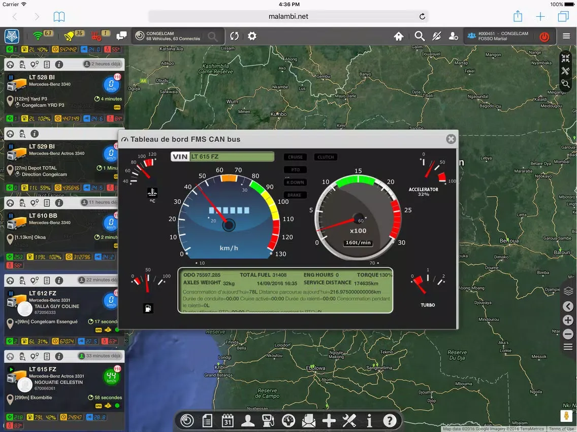 Malambi GPS Fleet Manager iPad 应用截图