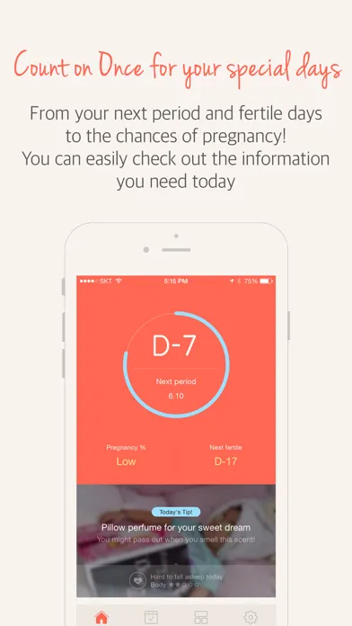 صور Once(A special period tracker)