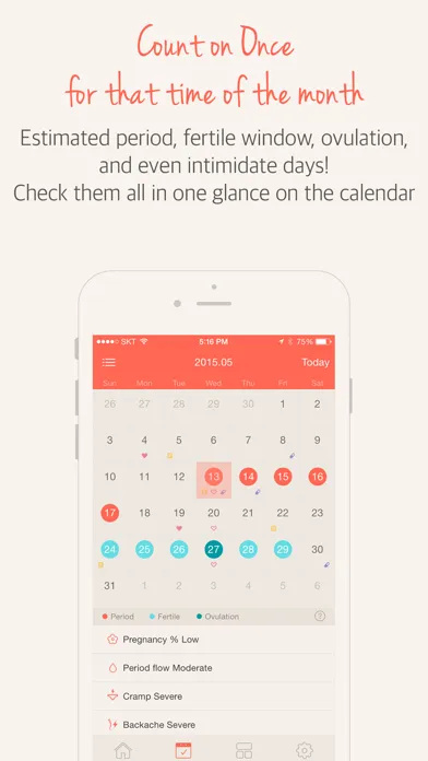صور Once(A special period tracker)