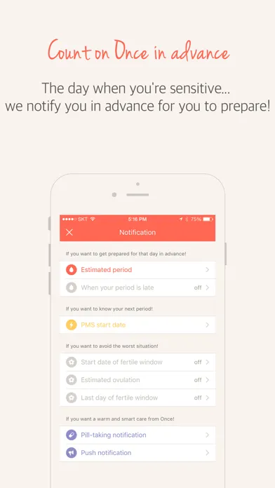 صور Once(A special period tracker)