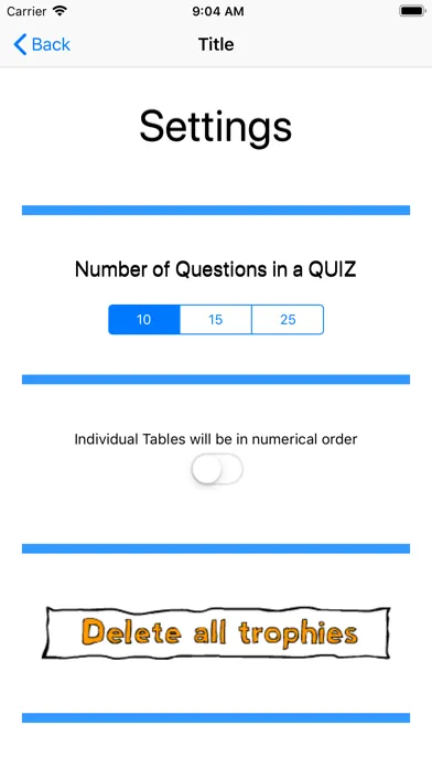 Multiplication-Quiz Screenshots