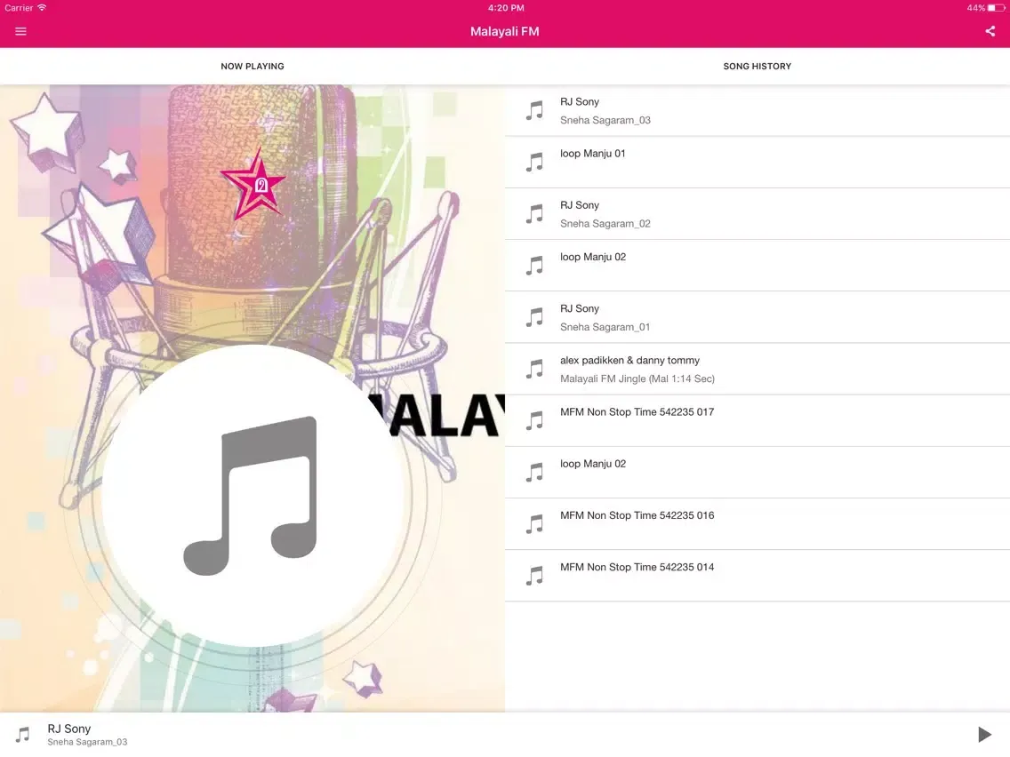 Malayali FM iPad  スクリーンショット