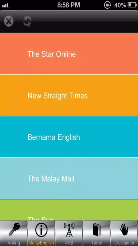 Tangkapan skrin Malaysia News! 马来西亚新闻