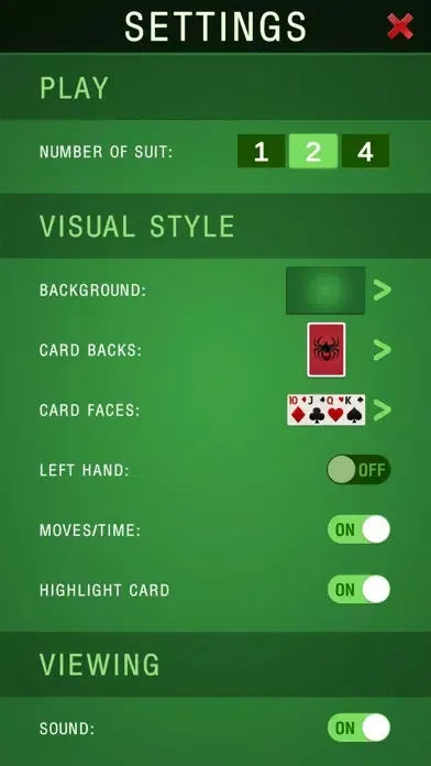 Ảnh chụp màn hình của Spider Solitaire Spider