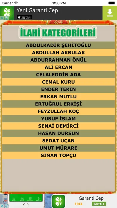 Capturas de tela do İlahi Dinle