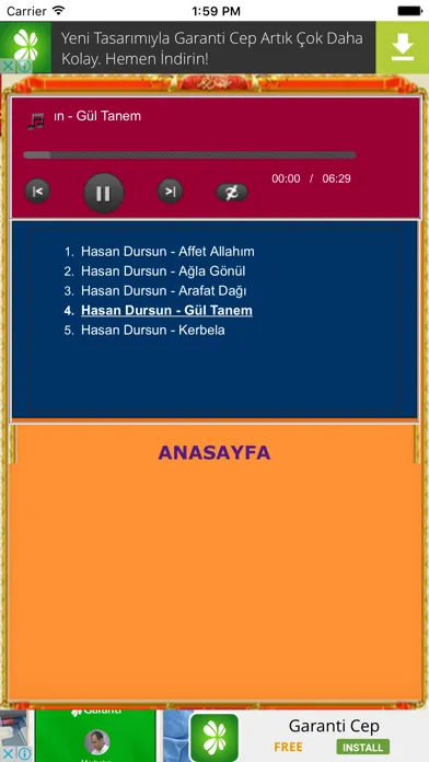 Capturas de tela do İlahi Dinle