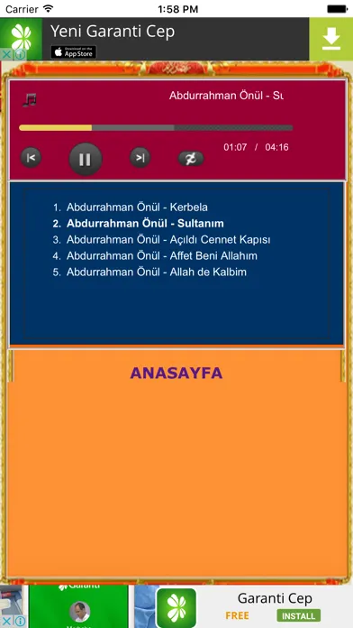 Capturas de tela do İlahi Dinle