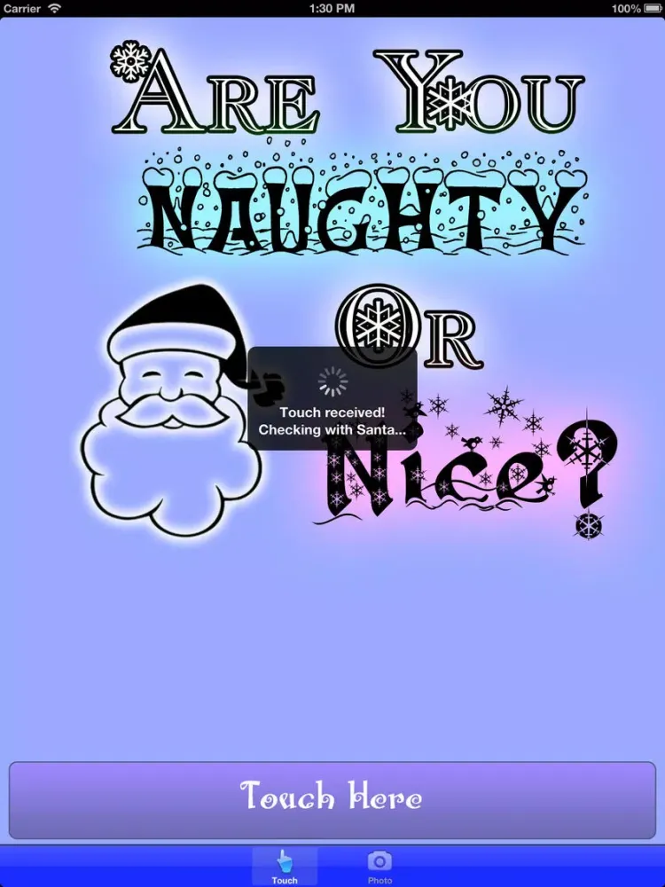 Capturas de tela do Santa Naughty or Nice Detector iPad 