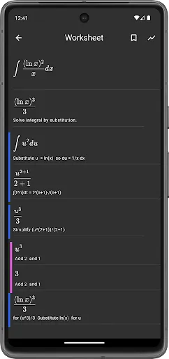 Ảnh chụp màn hình của MalMath: Step by step solver