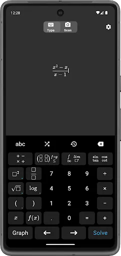 Ảnh chụp màn hình của MalMath: Step by step solver