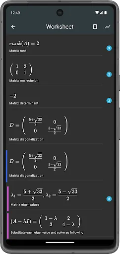 Ảnh chụp màn hình của MalMath: Step by step solver