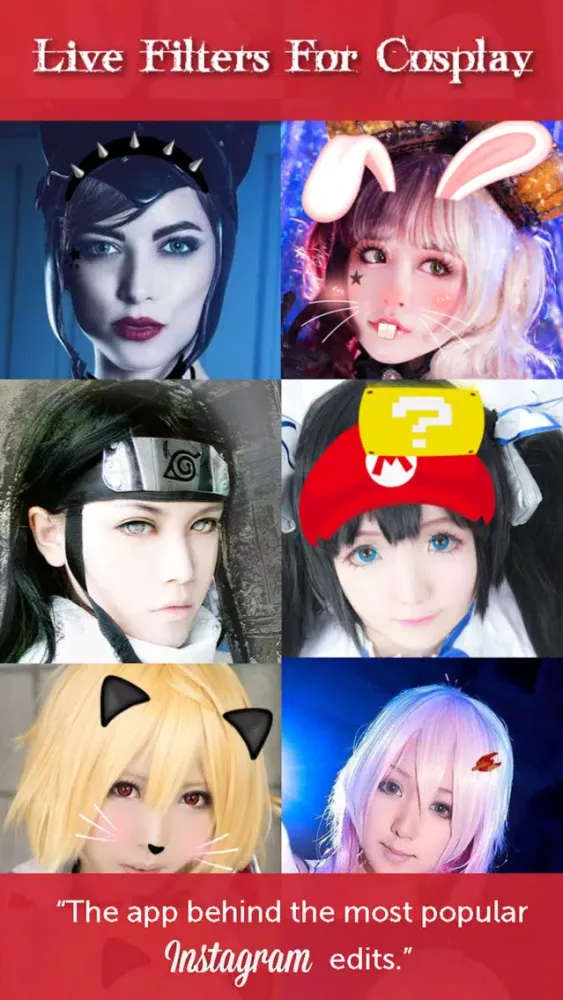 Cosplay Face Camera -Cartoon Filters Video Selfies应用截图