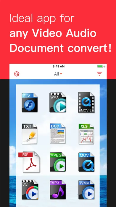 Tangkapan skrin iConv - Video & PDF Converter