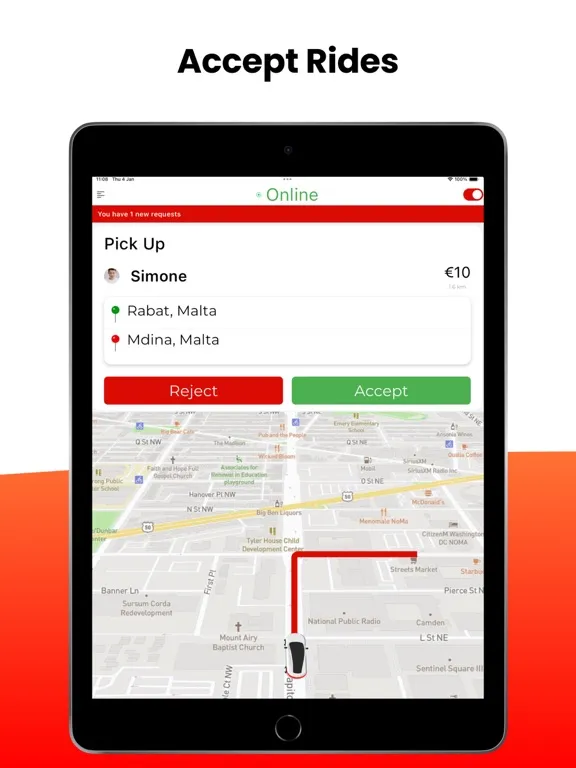 Malta Taxi Driver iPad  স্ক্রিনশট