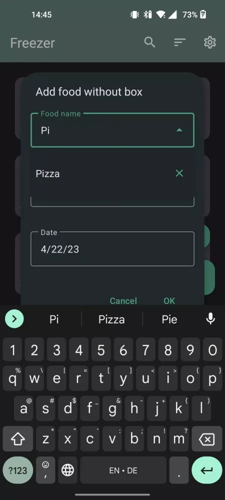 Freezer Manager Screenshots