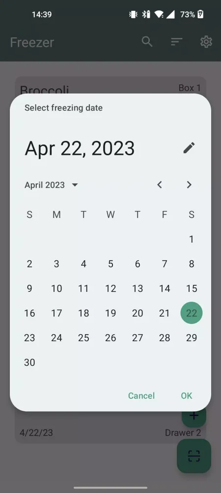 Freezer Manager Screenshots