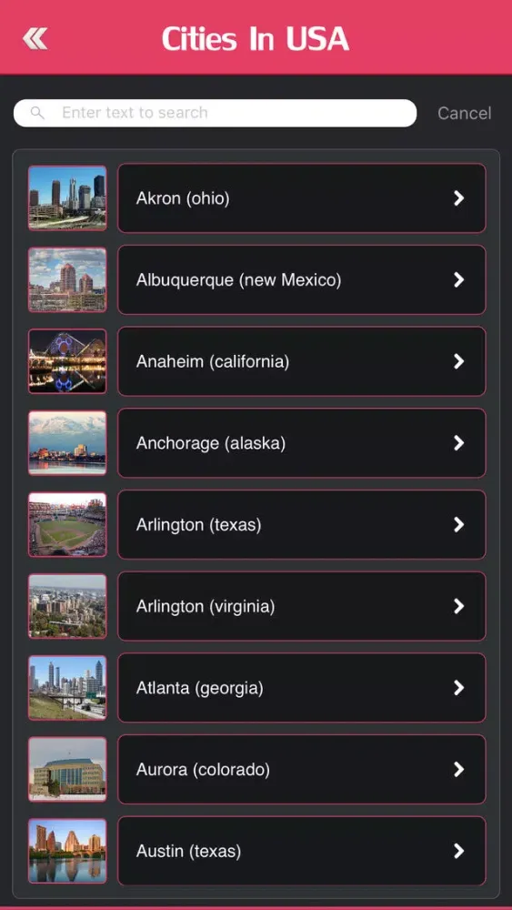 Captures d'écran de Famous Cities in USA