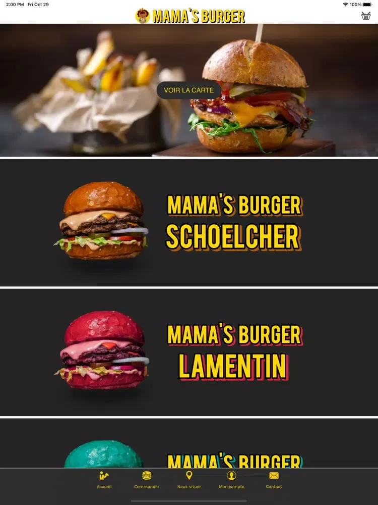 Mama's Burger iPad 应用截图