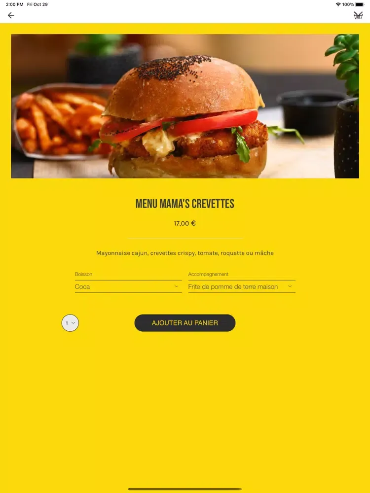 Mama's Burger iPad 应用截图