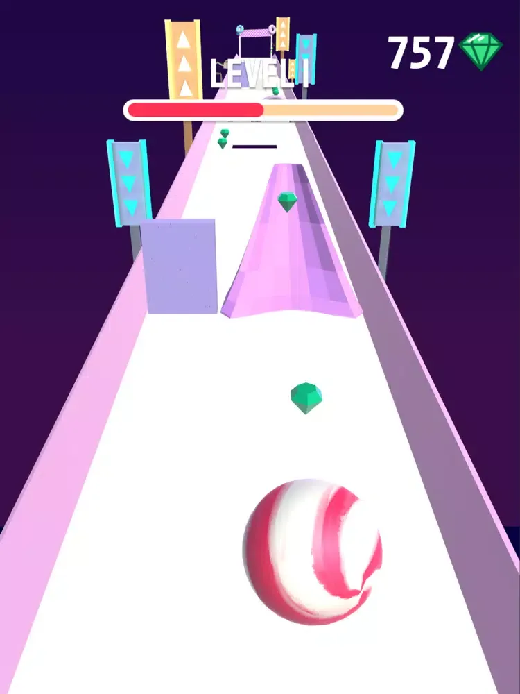 Ảnh chụp màn hình của Jawbreaker: 3D Ball Race iPad 