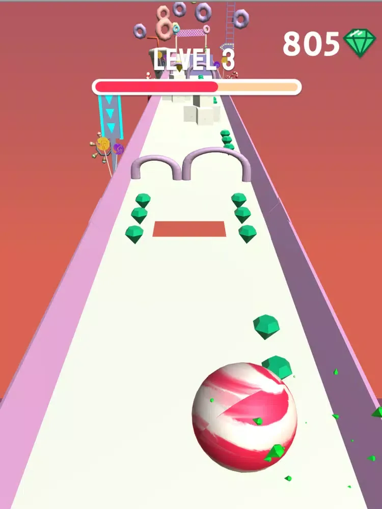 Ảnh chụp màn hình của Jawbreaker: 3D Ball Race iPad 