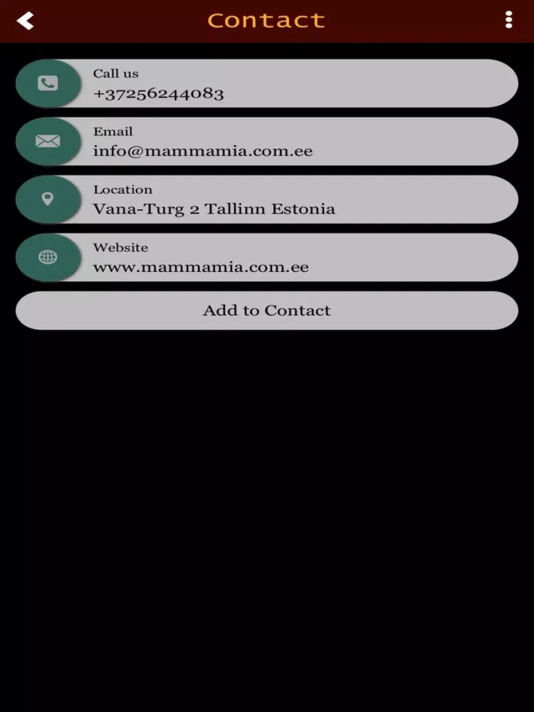 Mamma Mia Restaurant. iPad  স্ক্রিনশট