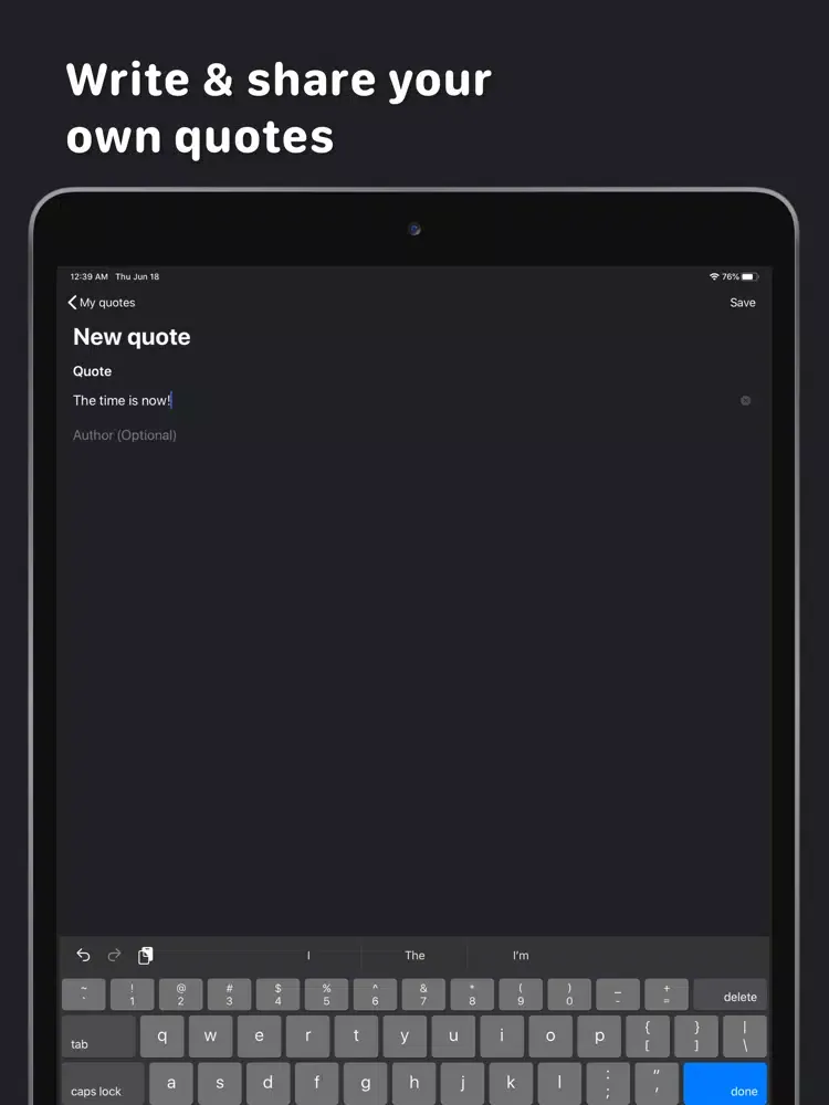 Motivate Me! - Daily Quotes iPad 应用截图